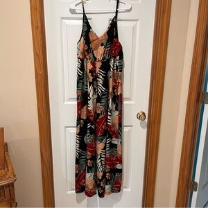 SHEIN VCAY Plus Tropical & Floral Print Romper Size 1XL